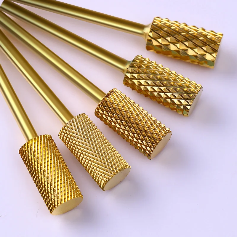 

UR SUGAR 1 Pc Gold Nail Drill Bit Smooth Top Drill Burr For Electric Manicure Machine Nail Art Tool Gel Polish Remover