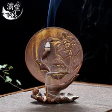 Креативный буддийский ручной Лотос дом дзен орнаменты расположение вид курильница для благовоний печи Альберт башня из сандалового дерева ладан