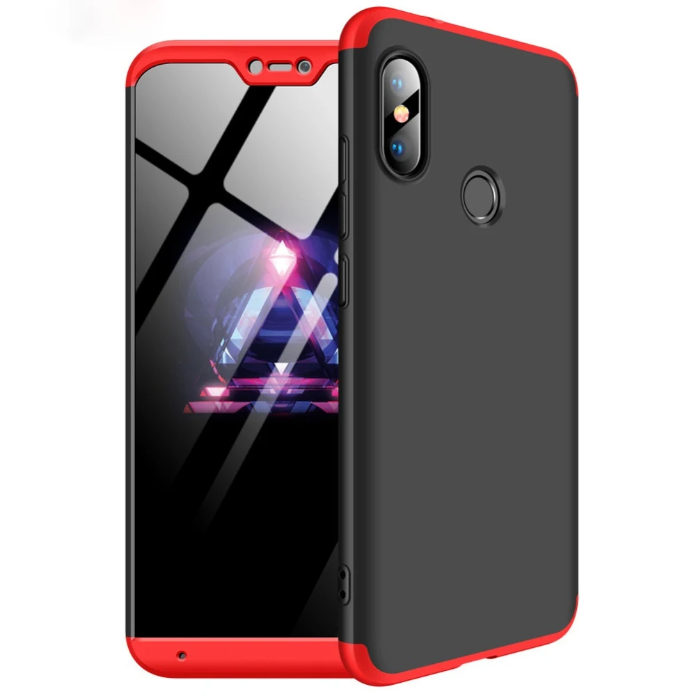 

Case for Xiaomi Mi A2 lite A1 5X 6X Case 360 Full Protection 3 In 1 Hard PC Shockproof Cover for Xiaomi Redmi 6 Pro Case Coque
