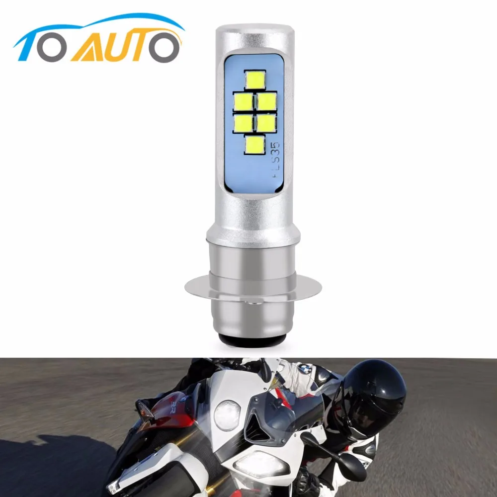 

P15D H6M LED Motorcycle Headlight Fog Light Canbus 1200LM 6000K Scooter Motorbike Front Headlamp Driving Lamp DRL 12V White