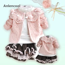 Anlencool; Новинка года; сезон весна; Roupas Meninos; ; Детский костюм; костюмы для девочек; Корейская юбка; одежда для малышей; комплект одежды для девочек