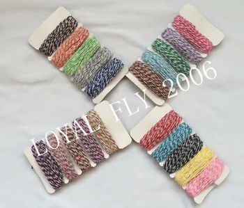 

8 cards/lot(total 200meter) thin bakers twine 4ply ,divine twine, thinTwine 10m*5/card used in all kind packing