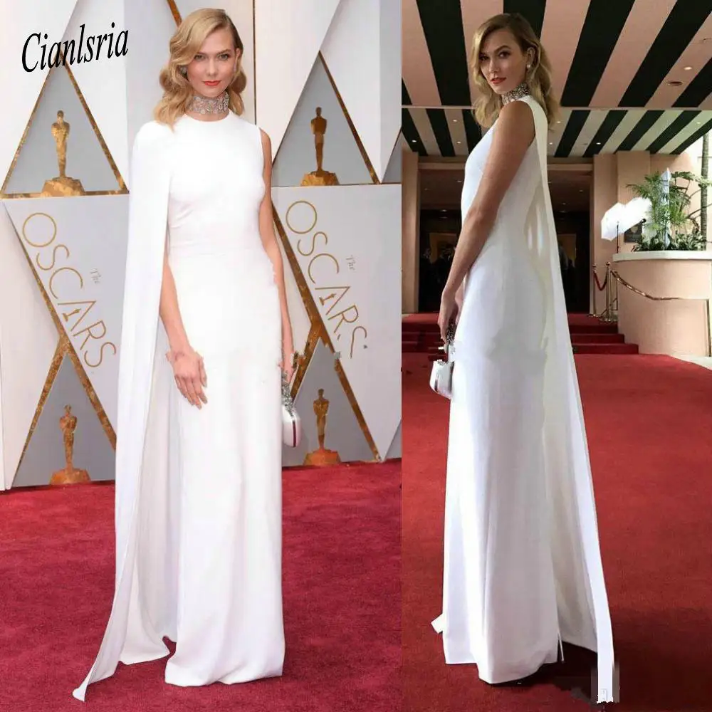 oscar-white-karlie-kloss-celebrity-evening-dresses-with-capes-jewel-neckline-long-plus-size-custom-made-new-elegant-red-carpet-gown