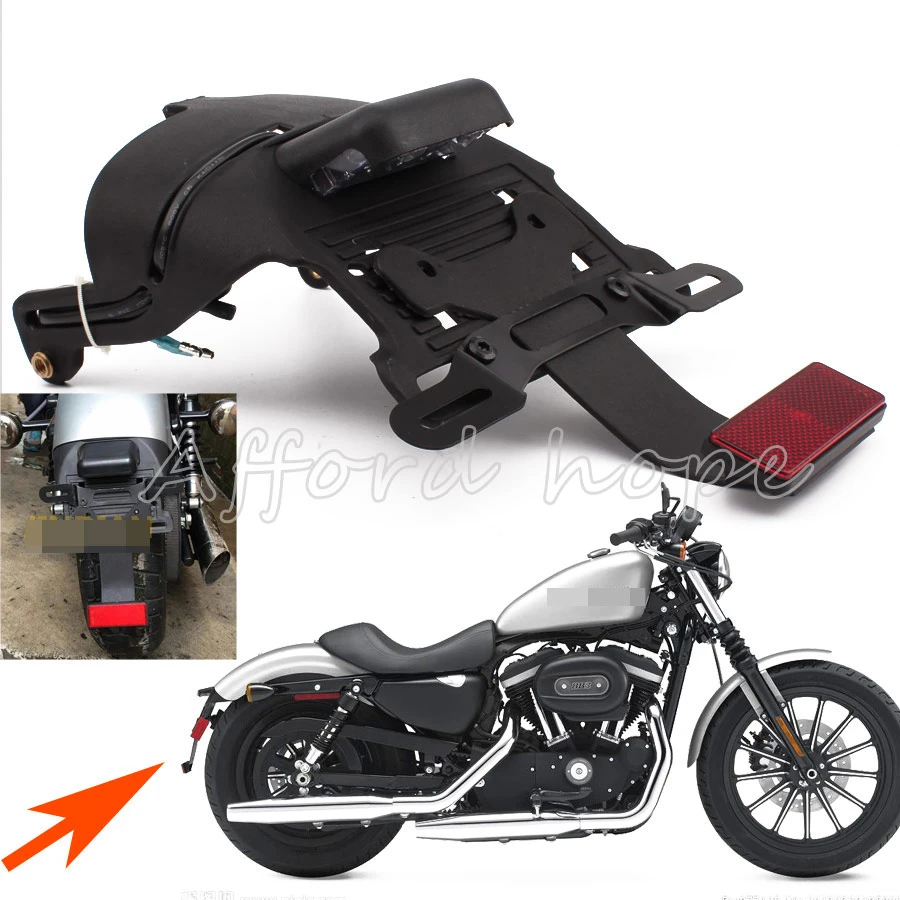 Kamenda Housse de garde-boue arri/ère plate courte pour Sportster XL 883 1200 48 72 Bob Cafe