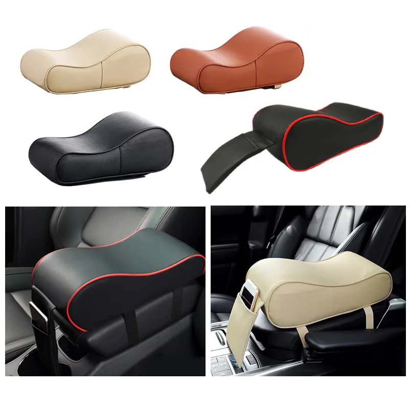 Universal Car Armrest Cover Seat Armrests Box Mat Leather Auto Center Console Box Protective Mat