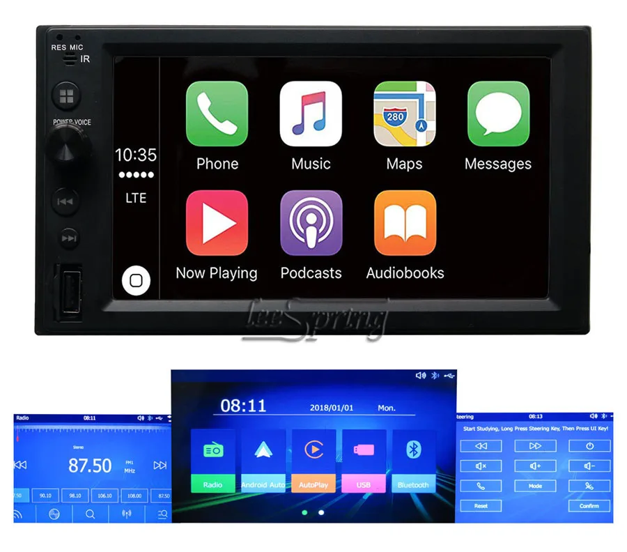 Best 6.2 inch Car Media Receiver Fit for the all car with Bluetooth,Apple CarPlay and Android Auto 2 DIN Car Radio. 0