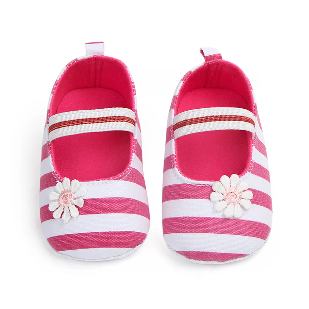 

baby girl shoes Infant Stripe Flower Shoes Soft Sole Kids Girls Baby Anti-Slip Baby Shoes kız bebek ayakkabı1.712