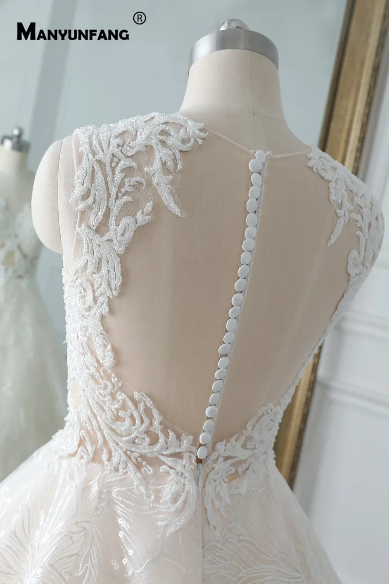 Новое поступление Gelinlik, винтажное платье, полная кружевная юбка, роскошное свадебное платье с глубоким вырезом, пуговица, иллюзия на спине, свадебное платье в стиле бохо