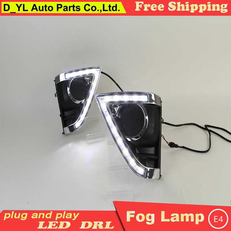 Car Styling Daytime Running Lights for Toyota Yaris LED DRL 2014 2015 Yaris LED Fog Light Front
