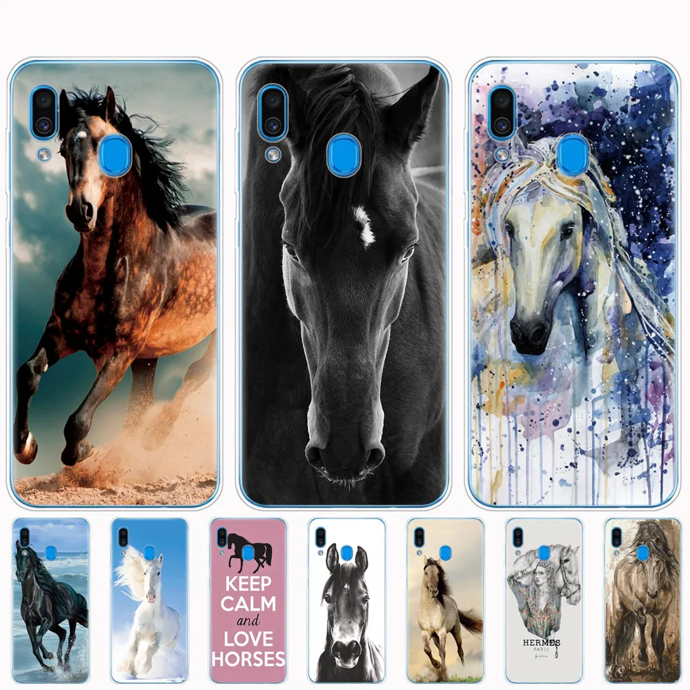 Case For Samsung A50 Case For Samsung Galaxy A50 A60 A10 A30 A40 A70 A 50 2019 A9 A7 2018 horse animal