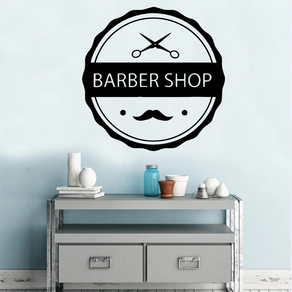 

Hot Barber Shop Wall Stickers Modern Fashion Wall Sticker Wall Decals Decoration Removable Decor Wall Decals
