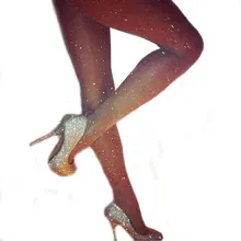 

SCECENT Women Tights Sexy Charming Shiny Pantyhose Glitter Girl Glossy Stockings Elastic Slimming Nylon Collant Women's Stocking