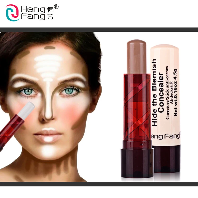 

HengFang Brand Base Face Makeup Concealer Pencil Brighten Oil Control Concealer Cream Highlighter Foundation Corrector Maquiagem