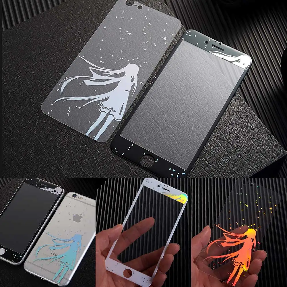 Цветная 3D защитная пленка из закаленного стекла для iPhone 7 8 8|Защитные стёкла и
