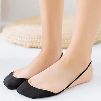 

No Trace Socks Sponge Pad Korean Japanese Sling Socks New Women's Summer Ice Silk Sling Hollow Invisible Socks