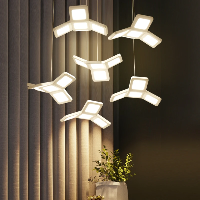 

Postmodern minimalist living room lamps personalized art office lighting LED study lighting fixture Nordic restaurant Chandelier