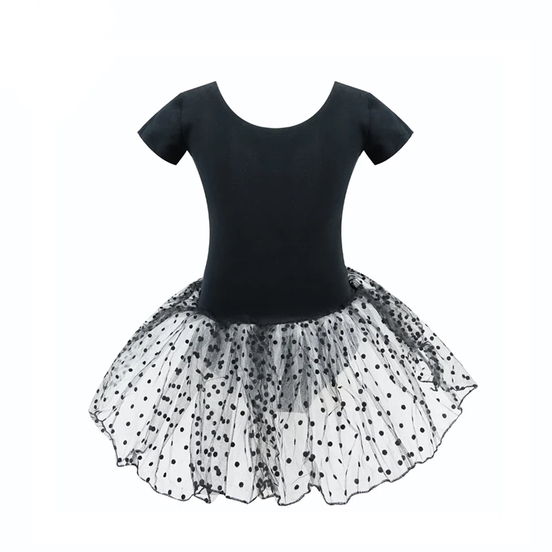 black1.jpg2018 Wave Point Ballet Tutu Dress For Girls Children Dancing Clothes Gymnastic Dress Stage Leotards Costumes Cotton Spandex 2522 