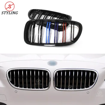 

F10 ABS Front Bumper Grille For BMW F10 M5 Front Grille Dual Slat Plastic Gloss Black 3 color 2010 2011 2012 2013 2014 2015 2016