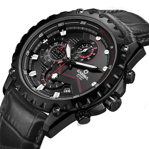 CASIMA спортивные мужские часы модный бренд кварцевые наручные часы светящиеся водонепроницаемые часы мужские многофункциональные часы с календарем#8203 - Цвет: 8203 BL7