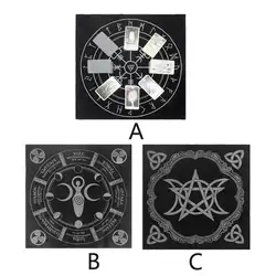 Новинка 1 шт. 49x49 см скатерть Таро Триптих Луна пентаграмма Паган алтарь Таро ткань фланель Таро аксессуары 3 вида стилей Универсальный