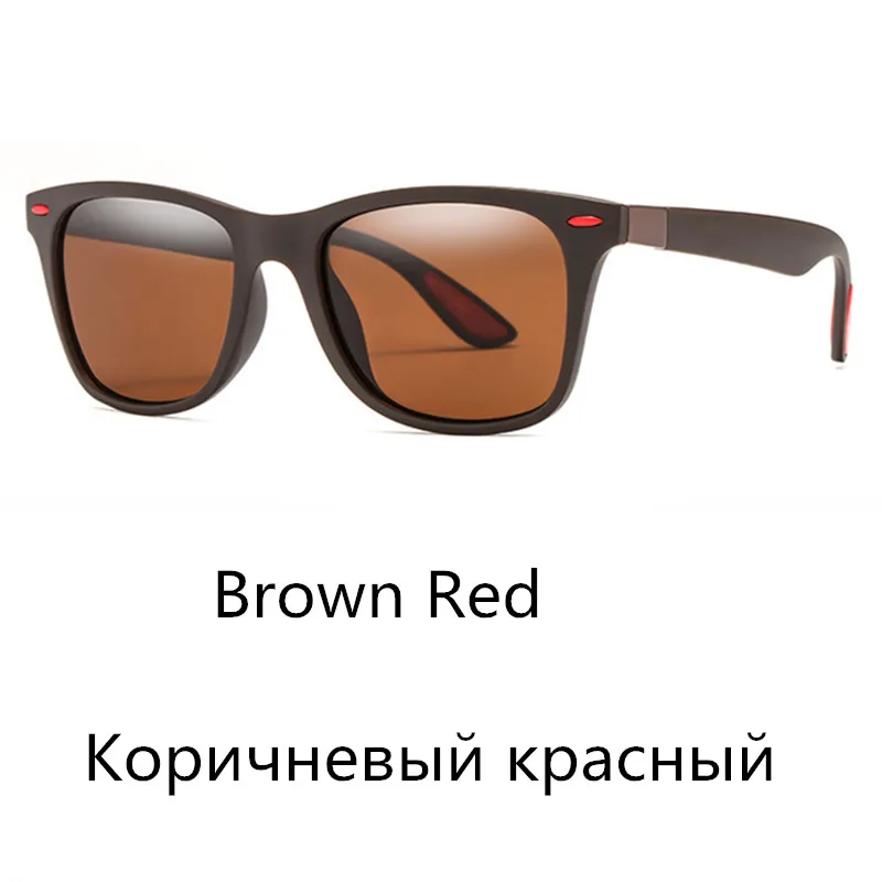 Brown Red Роскошные брендовые поляризованные солнцезащитные очки для мужчин, крутые винтажные мужские спортивные солнцезащитные очки для женщин, солнцезащитные очки, очки Gafas De Sol - Цвет линз: Brown Red