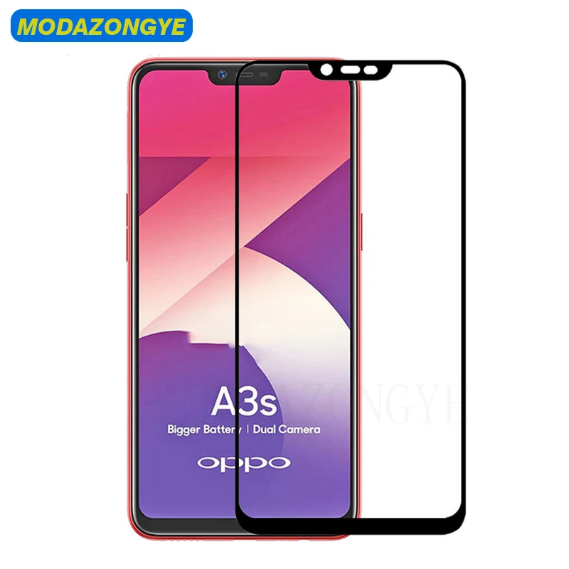 Закаленное стекло Oppo A3S защита для экрана защитная пленка полное покрытие OPPO A3s