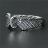 New Design Cool Wheel Wings Ring 316L Stainless Steel Large Size Mens Ring Fashion Punk Small Women Wings Ring 4