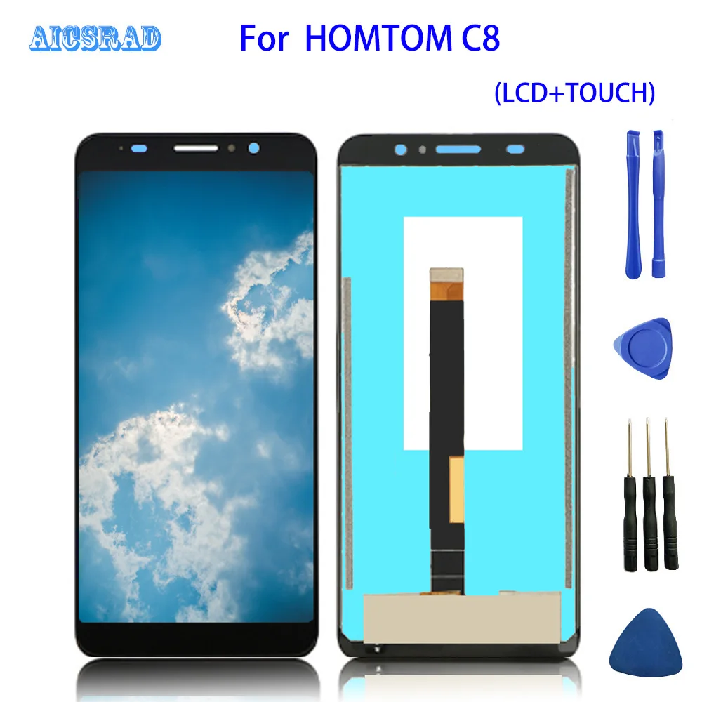 

5.5''For homtom C8 LCD Display and Touch Screen Digitizer Assembly Repair Parts With Tools And Adhesive For homtom C 8 Screen