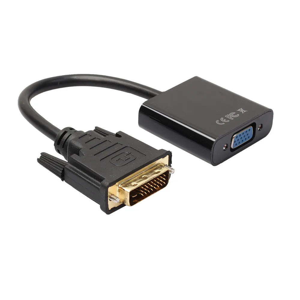 Новый DVI D 24 + 1 контактный разъем для VGA 15Pin женский активный кабель адаптер