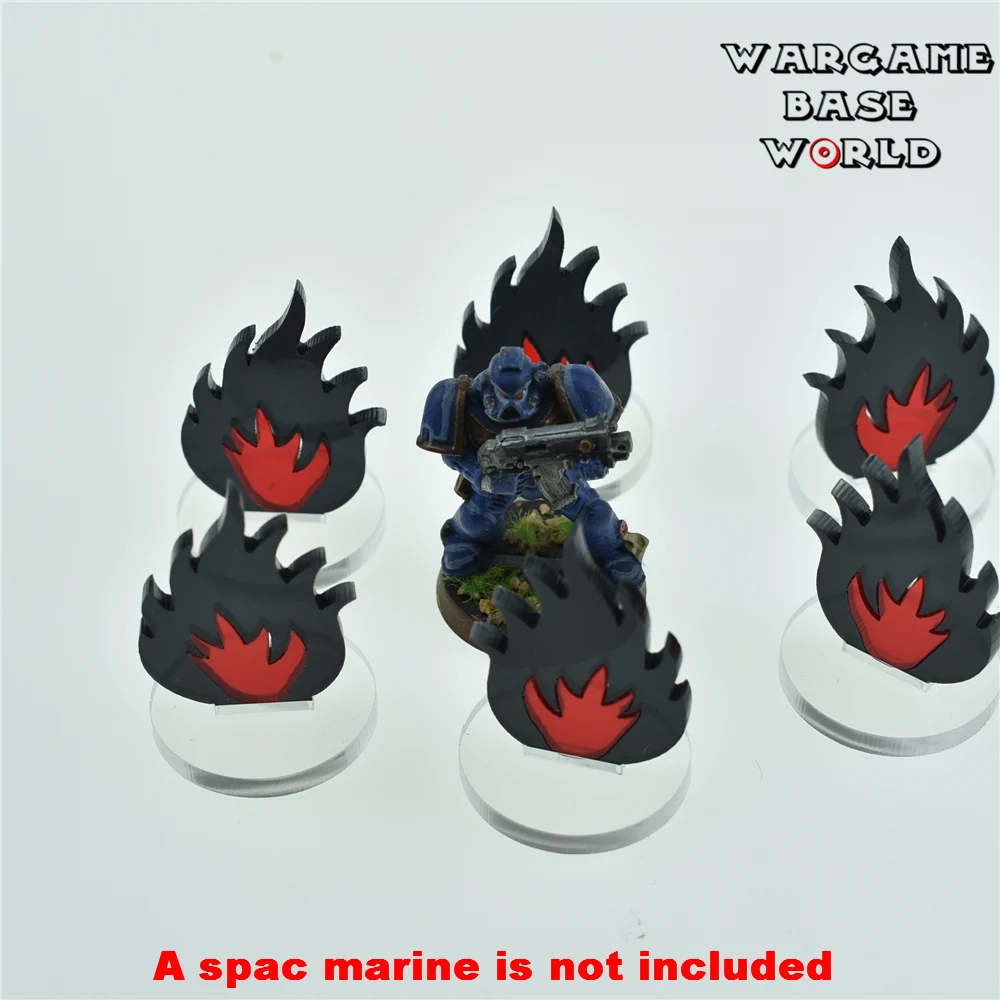 Маркеры Wargame Base World маркеры ранения Fire (5)|wargame|markers markermarkers |