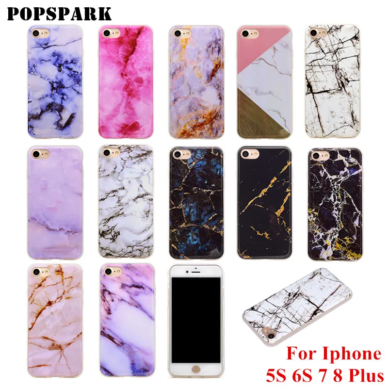 

Silicone Phone case For iphone 6 Case Granite Scrub Marble Stone Case For iphone 6S 7 8 7 5s 6s 8 7/8plus Case fashion film