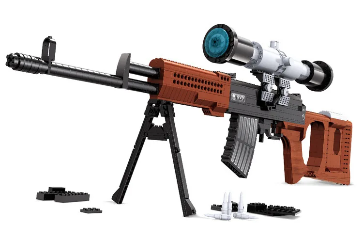 

2014 new Educational Bricks DIY Toy SVD Sniper Gun Building Blocks 3D Construction Sets for Children ,scale models,3Dpuzzle