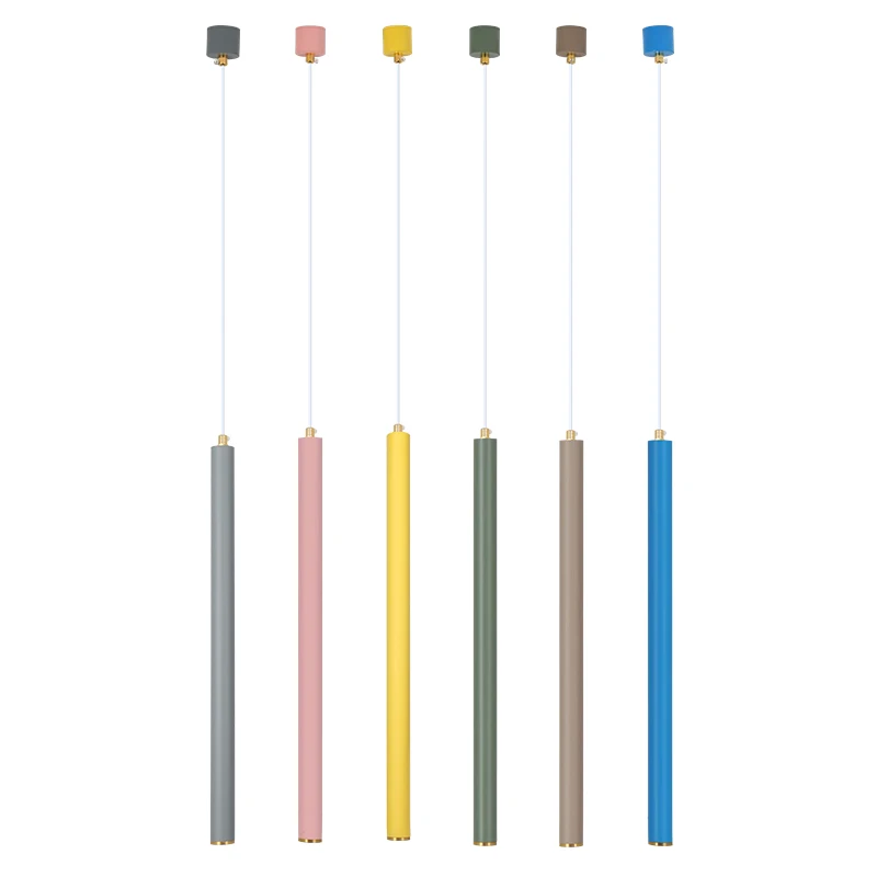 

nordic Bar Single headed Color Pendant Lamp Macaron Restaurant Living Room Hotel Pendant Lamps Decoration Indoor Lighting