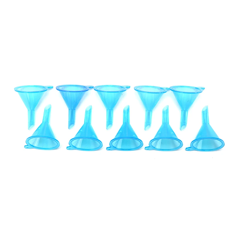 10 шт. маленькие пластиковые флакон с арома-Распылителем мини жидкие масляные воронки Labs 4 см x 3 см многоразовые бутылки аксессуары - Цвет: Синий