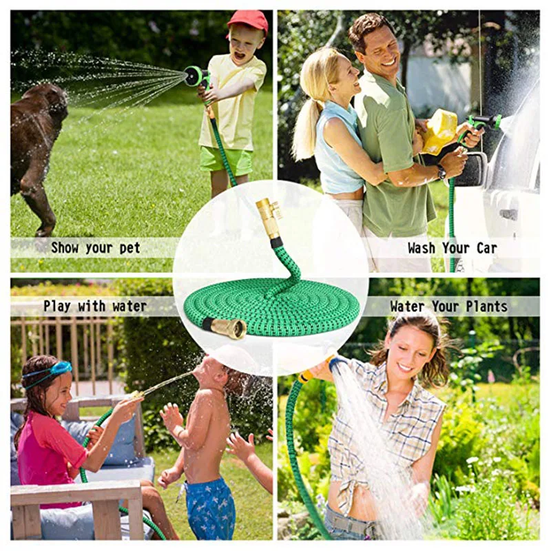 Hose Garden Scalable Gardening Magic Rubber Flexible Swellable Water Pipe Spray Gun Outdoor Watering System Car Wash 25FT-75FT Hose Garden Scalable Gardening Magic Rubber Flexible Swellable Water Pipe Spray Gun Outdoor Watering System Car Wash 25FT-75FT