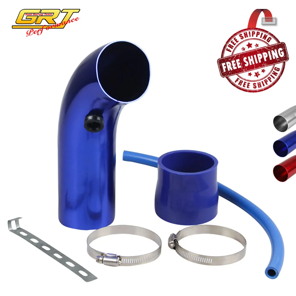 Free Shipping 3inch 76mm Aluminum car Air Intake Pipe Pipes cold Air