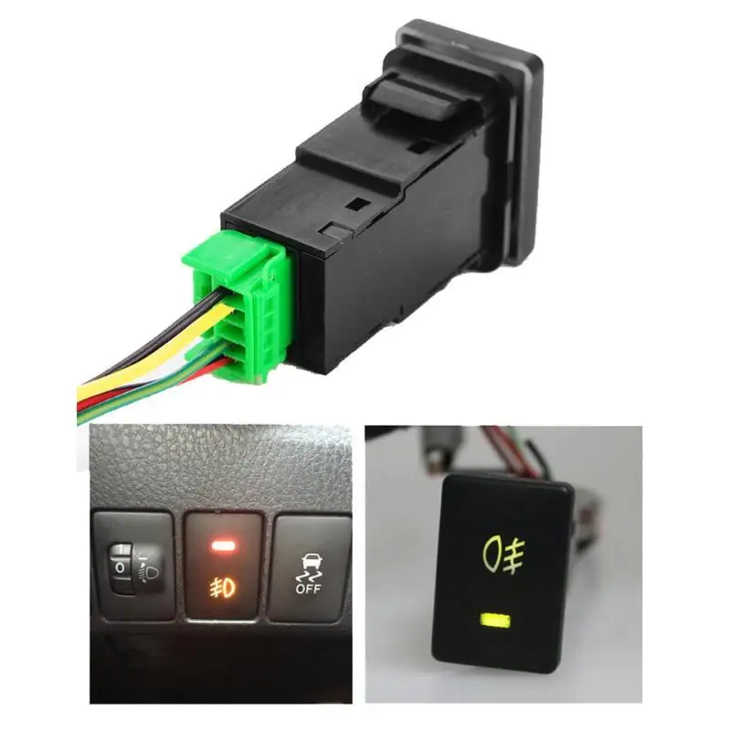 

12V Car Fog LED Switch Lamp Light On-Off Button for Toyota Camry Corolla Car Styling Auto Car Accessory Round Rocker Switch New
