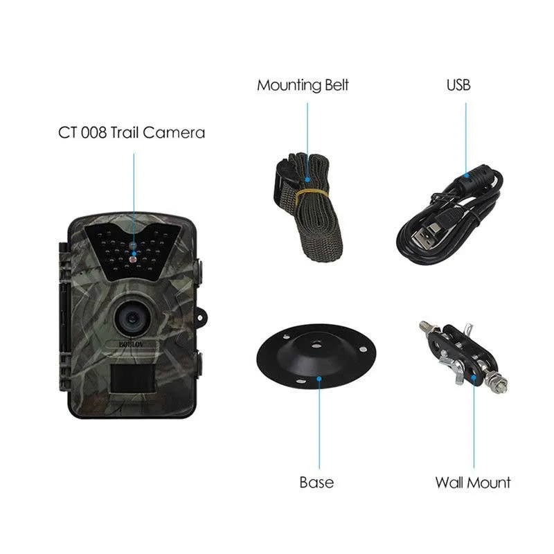 CT008 инфракрасная охотничья камера Скаут Дикая камера 12MP ночное видение для животных Камера ловушки 940NM Лесная Камера Трейл фото Chasse