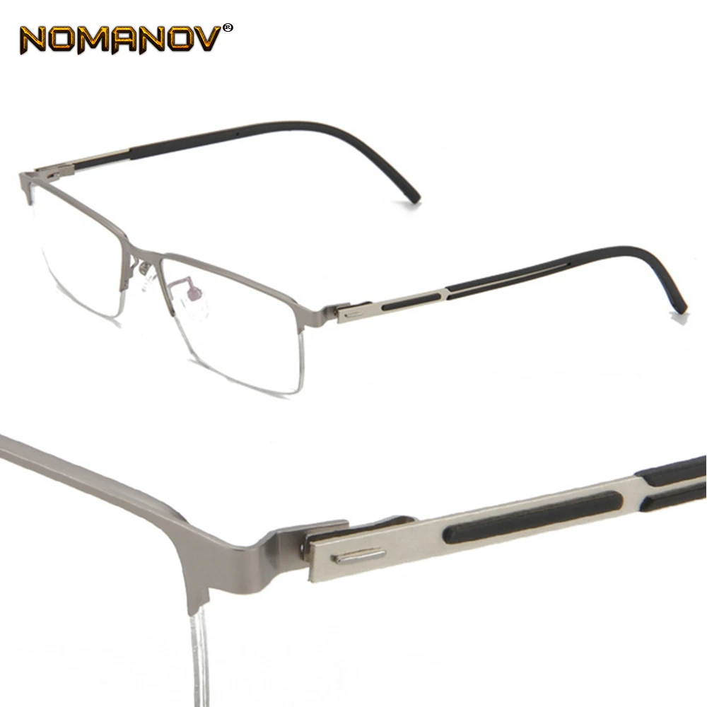 Occhiali Mezzo Telaio Per Miopia - Lenti Chiare Da Computer Con Gradazione Da -1.0 A -4.0 - Foto 5