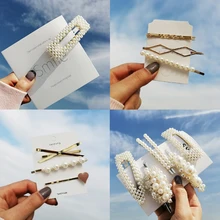 17 км Мода Имитация-заколки для волос с жемчугом для женщин девочек Элегантный Свадебная вечеринка Hairgrip сладкий Корея женские ювелирные изделия оптом