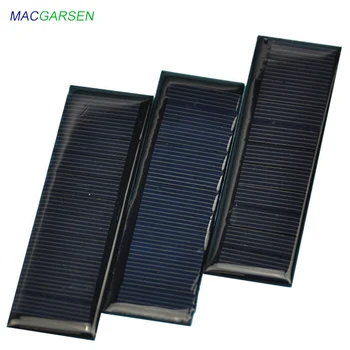 

10pcs 5.5V Epoxy Solar Panel 60mA Polysilicon Solar Cell 100*28mm Panels Module DIY Solars Charger for 3.7V Cellphone Battery