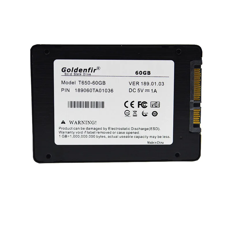 Новое поступление новейший SSD 60GB goldenfir твердотельный диск SSD 60g 64g ssd диск для настольного ноутбука