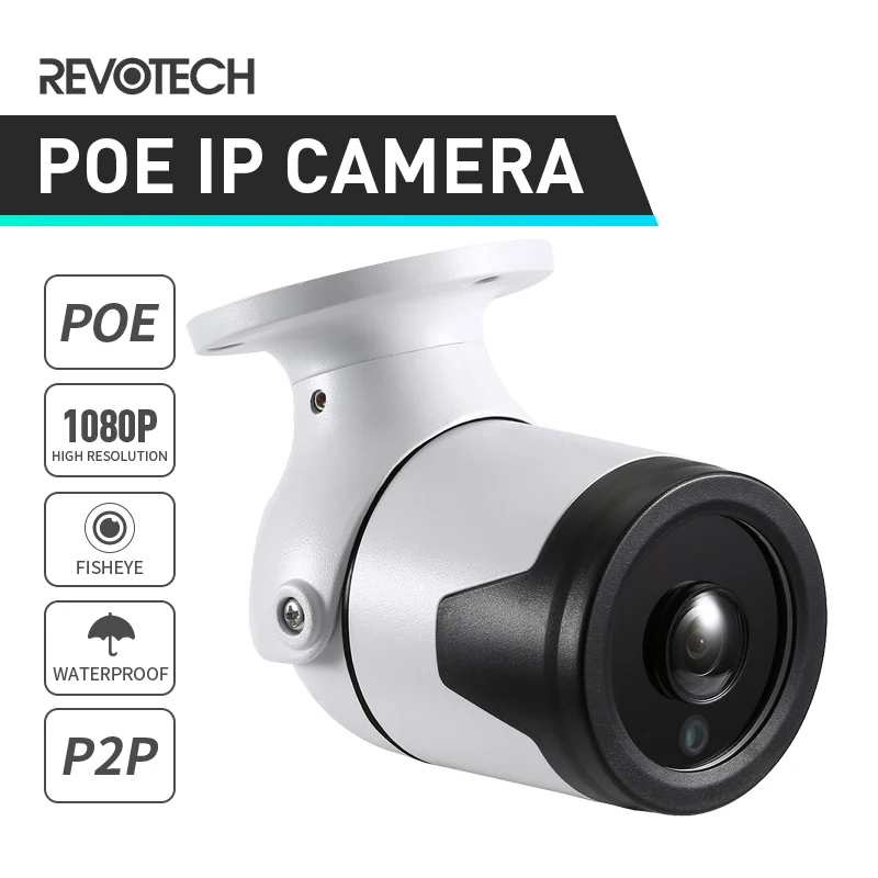 POE водонепроницаемый рыбий глаз 1080P 6 Массив ИК Пуля IP камера наружная камера безопасности 2.0MP ONVIF ночного видения P2P CCTV Cam