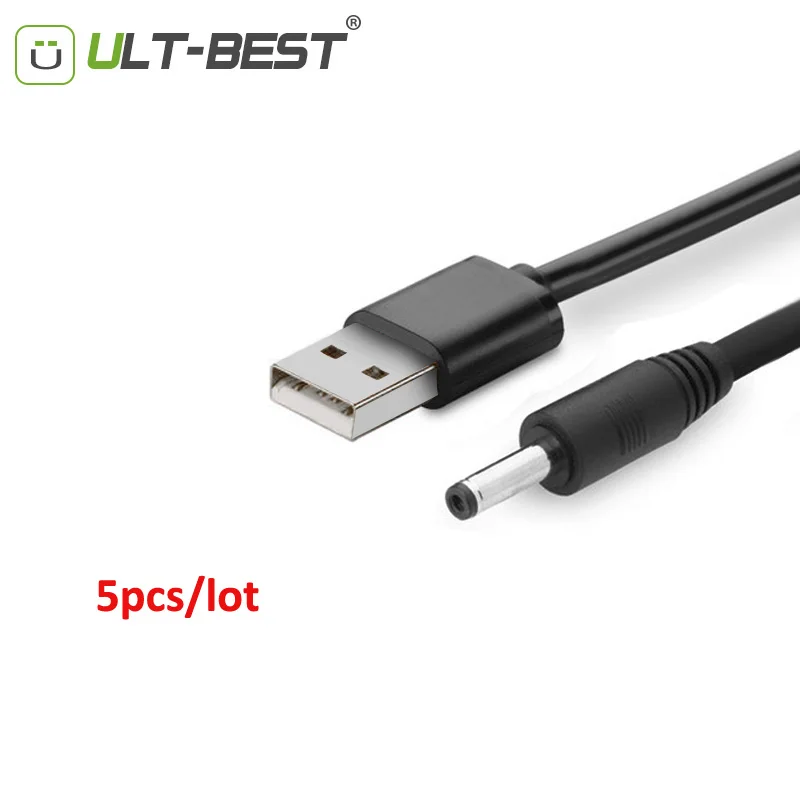 

ULT-Best 5PCS USB Power Charger Cable USB 2.0 A Male to DC3.5 mm Plug Barrel Jack 5V DC Power Connector Cables