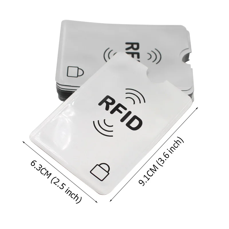 10 шт. уплотненный Анти Rfid блокирующий ридер замок банк держатель для карт ID карты Чехол Rfid защита металлический кредитный держатель для карт Алюминий