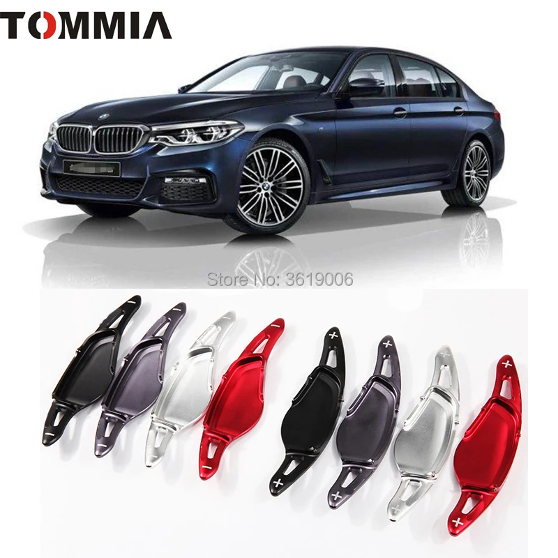 

tommia 2pcs Steering Wheel Aluminum Shift Paddle Shifter Extension For BMW 5 Series 540LI 530LI 2018 Car-styling