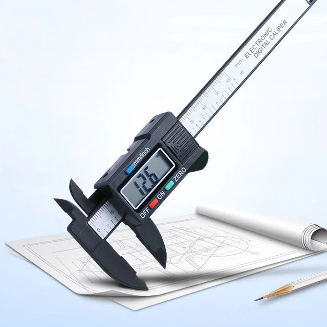 

150mm 6 inch LCD Digital Electronic Carbon Fiber Vernier Caliper Gauge Micrometer New Arrival Measuring Tool