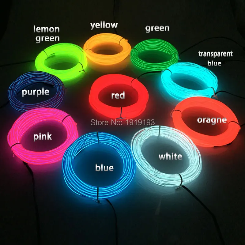 Tiras de Led el led tira neon fio Diameter of el Wire : 3.2mm