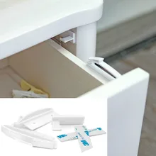 

4Pcs Baby Safety Invisible Latch Drawer Lock Children Protection Baby Safety Drawer Cabinet Lock Baby Infant Door Lock