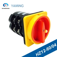 Rotary Switch Knob 2 Position 0-1 660V 60A 2 Poles 4 Terminals Padlock Changeover Cam Main Power Cut Off Switch HZ12-60/04 Rotary Switch Knob 2 Position 0-1 660V 60A 2 Poles 4 Terminals Padlock Changeover Cam Main Power Cut Off Switch HZ12-60/04
